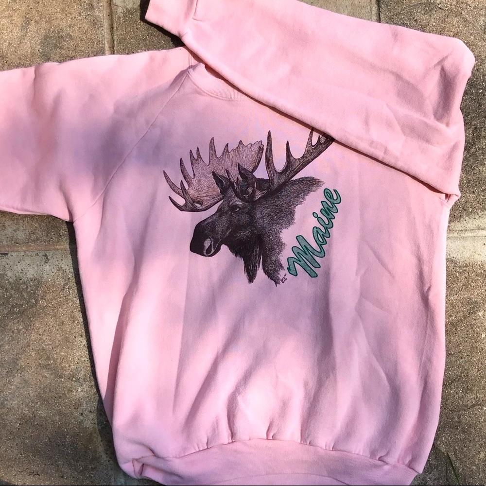 Light Pink Fruit of the Loom MAINE Crewneck - XL